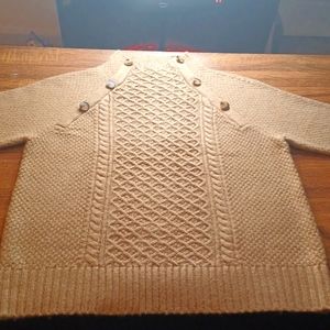 (Ann Taylor Button Mark Neck Sweater)